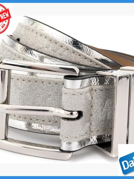 Accessories - Women's 35mm Silver Belt Adjustable Fit Premium Polyester Accessory